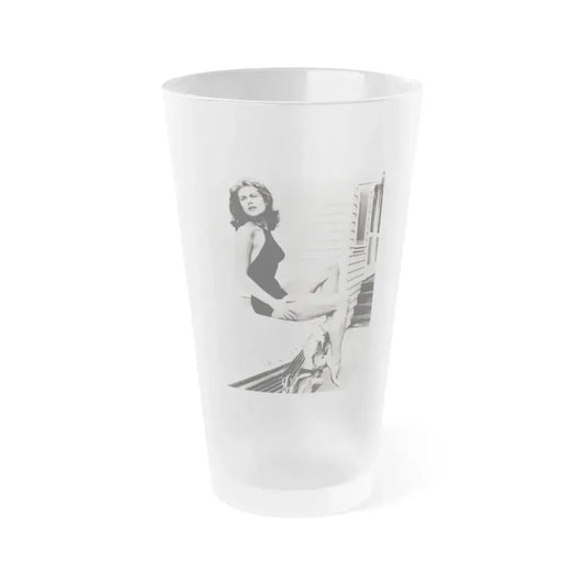 Elizabeth Montgomery #75 (Vintage Female Icon) Frosted Pint Glass 16oz 16oz Frosted - Go Mug Yourself