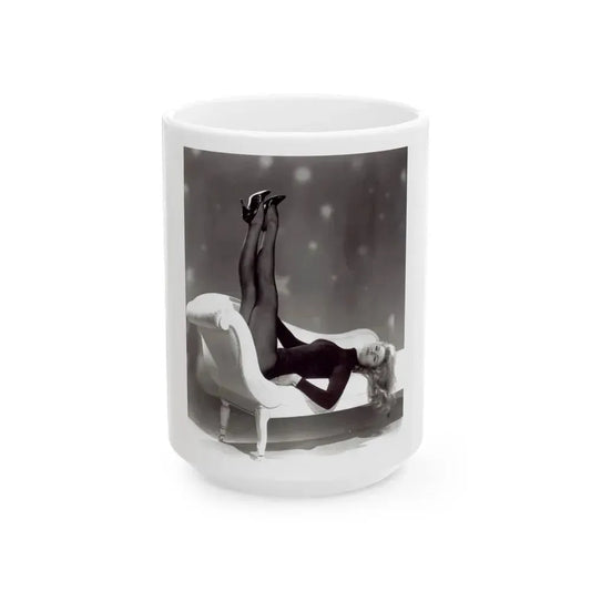 Elizabeth Montgomery #76 (Vintage Female Icon) White Coffee Mug 15oz - Go Mug Yourself