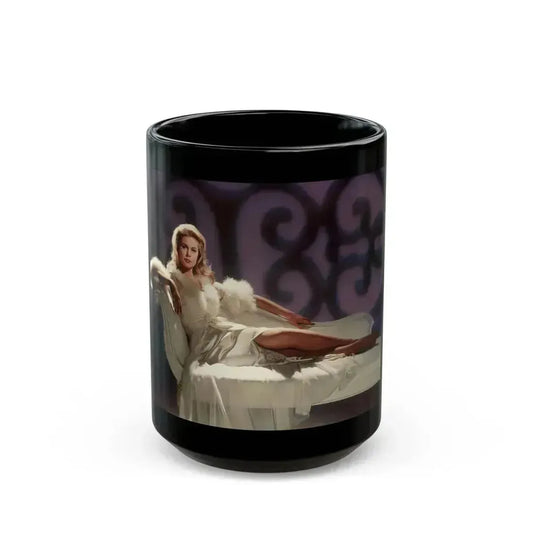 Elizabeth Montgomery #78 1 (Vintage Female Icon) Black Coffee Mug 15oz - Go Mug Yourself