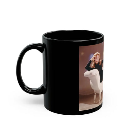 Elizabeth Montgomery #79 (Vintage Female Icon) Black Coffee Mug-Go Mug Yourself