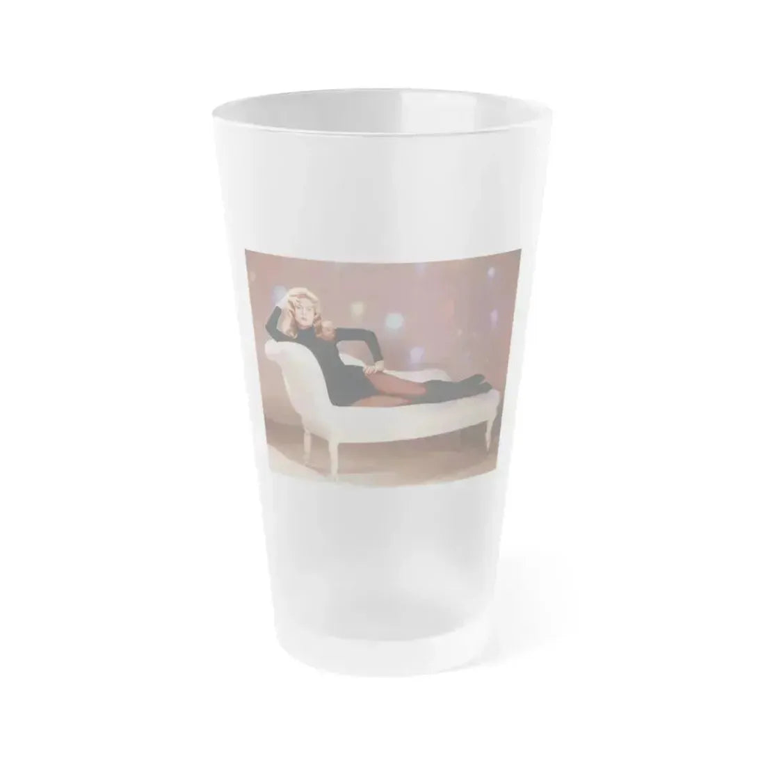 Elizabeth Montgomery #79 (Vintage Female Icon) Frosted Pint Glass 16oz 16oz Frosted - Go Mug Yourself