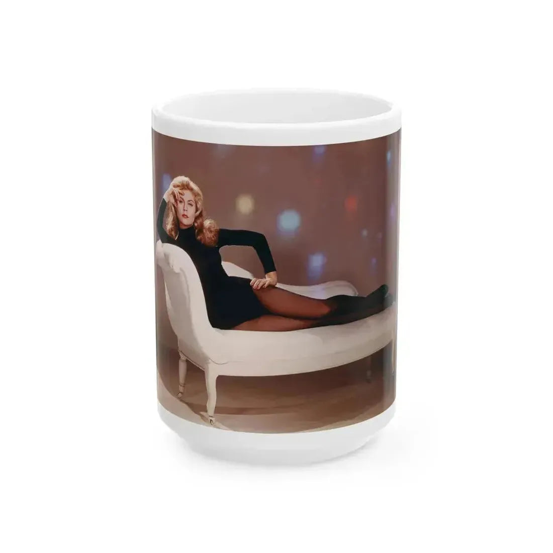 Elizabeth Montgomery #79 (Vintage Female Icon) White Coffee Mug 15oz - Go Mug Yourself
