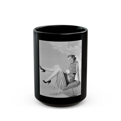 Elizabeth Montgomery #82 (Vintage Female Icon) Black Coffee Mug-15oz-Go Mug Yourself