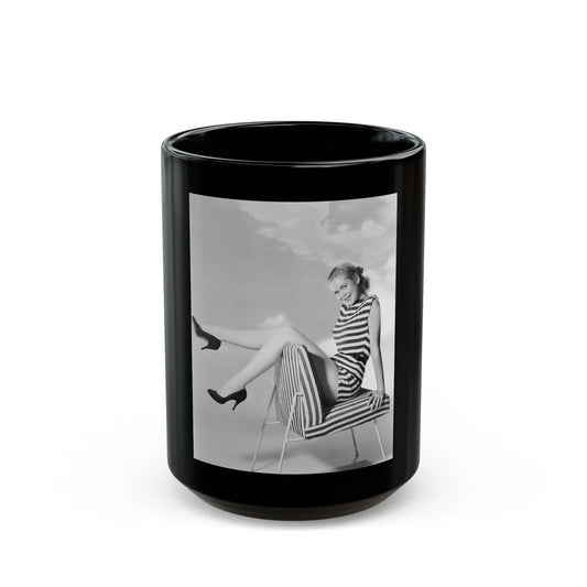 Elizabeth Montgomery #82 (Vintage Female Icon) Black Coffee Mug-15oz-Go Mug Yourself