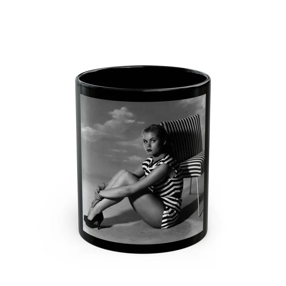 Elizabeth Montgomery #83 (Vintage Female Icon) Black Coffee Mug-11oz-Go Mug Yourself