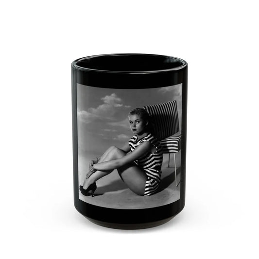 Elizabeth Montgomery #83 (Vintage Female Icon) Black Coffee Mug-15oz-Go Mug Yourself