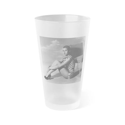 Elizabeth Montgomery #83 (Vintage Female Icon) Frosted Pint Glass 16oz-16oz-Frosted-Go Mug Yourself