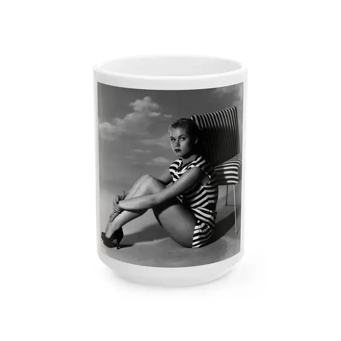 Elizabeth Montgomery #83 (Vintage Female Icon) White Coffee Mug 15oz - Go Mug Yourself