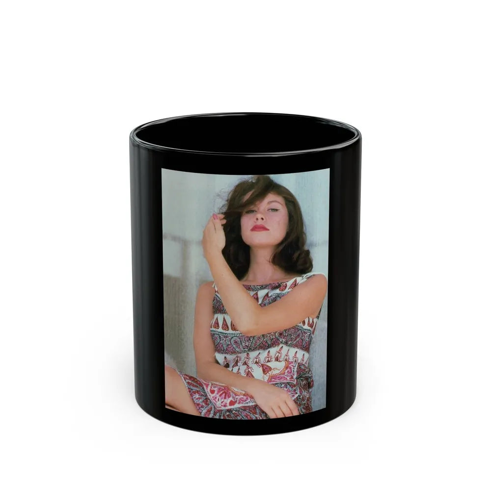 Elizabeth Montgomery #84 (Vintage Female Icon) Black Coffee Mug-11oz-Go Mug Yourself