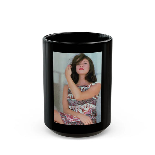 Elizabeth Montgomery #84 (Vintage Female Icon) Black Coffee Mug-15oz-Go Mug Yourself