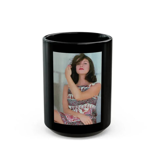 Elizabeth Montgomery #84 (Vintage Female Icon) Black Coffee Mug 15oz - Go Mug Yourself