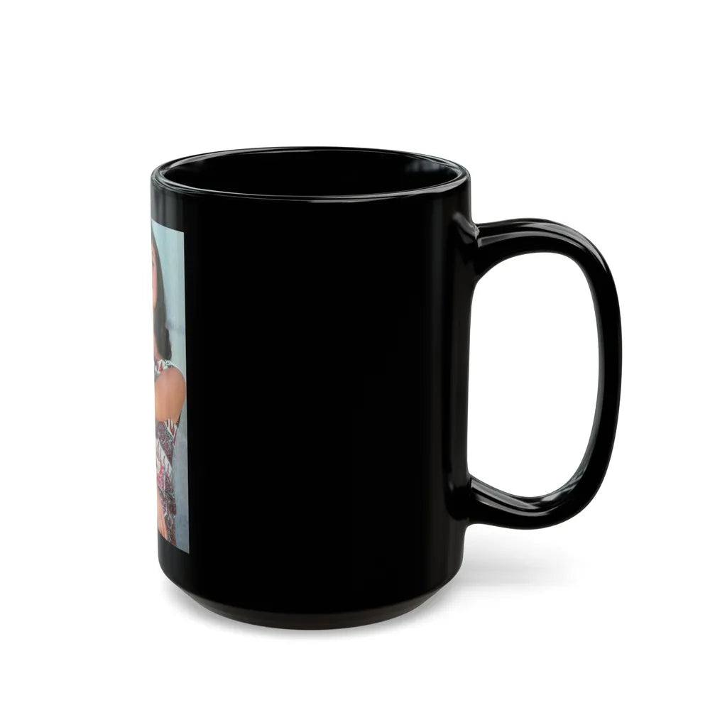 Elizabeth Montgomery #84 (Vintage Female Icon) Black Coffee Mug-Go Mug Yourself