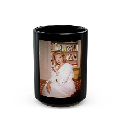 Elizabeth Montgomery #90 (Vintage Female Icon) Black Coffee Mug-15oz-Go Mug Yourself