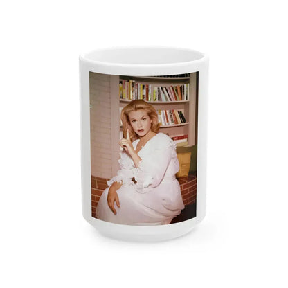 Elizabeth Montgomery #90 (Vintage Female Icon) White Coffee Mug 15oz - Go Mug Yourself