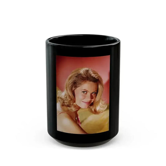 Elizabeth Montgomery #91 1 (Vintage Female Icon) Black Coffee Mug 15oz - Go Mug Yourself