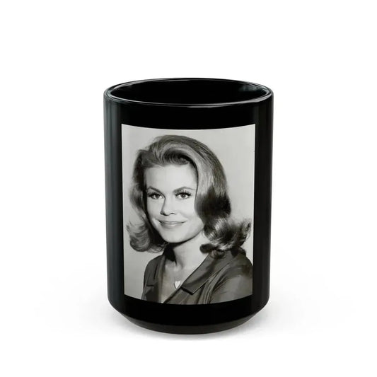 Elizabeth Montgomery #92 (Vintage Female Icon) Black Coffee Mug 15oz - Go Mug Yourself