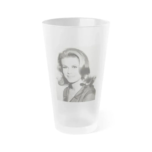 Elizabeth Montgomery #92 (Vintage Female Icon) Frosted Pint Glass 16oz 16oz Frosted - Go Mug Yourself