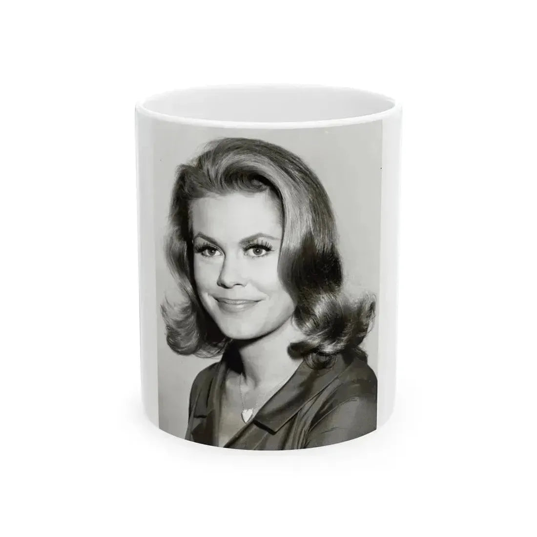Elizabeth Montgomery #92 (Vintage Female Icon) White Coffee Mug 11oz - Go Mug Yourself