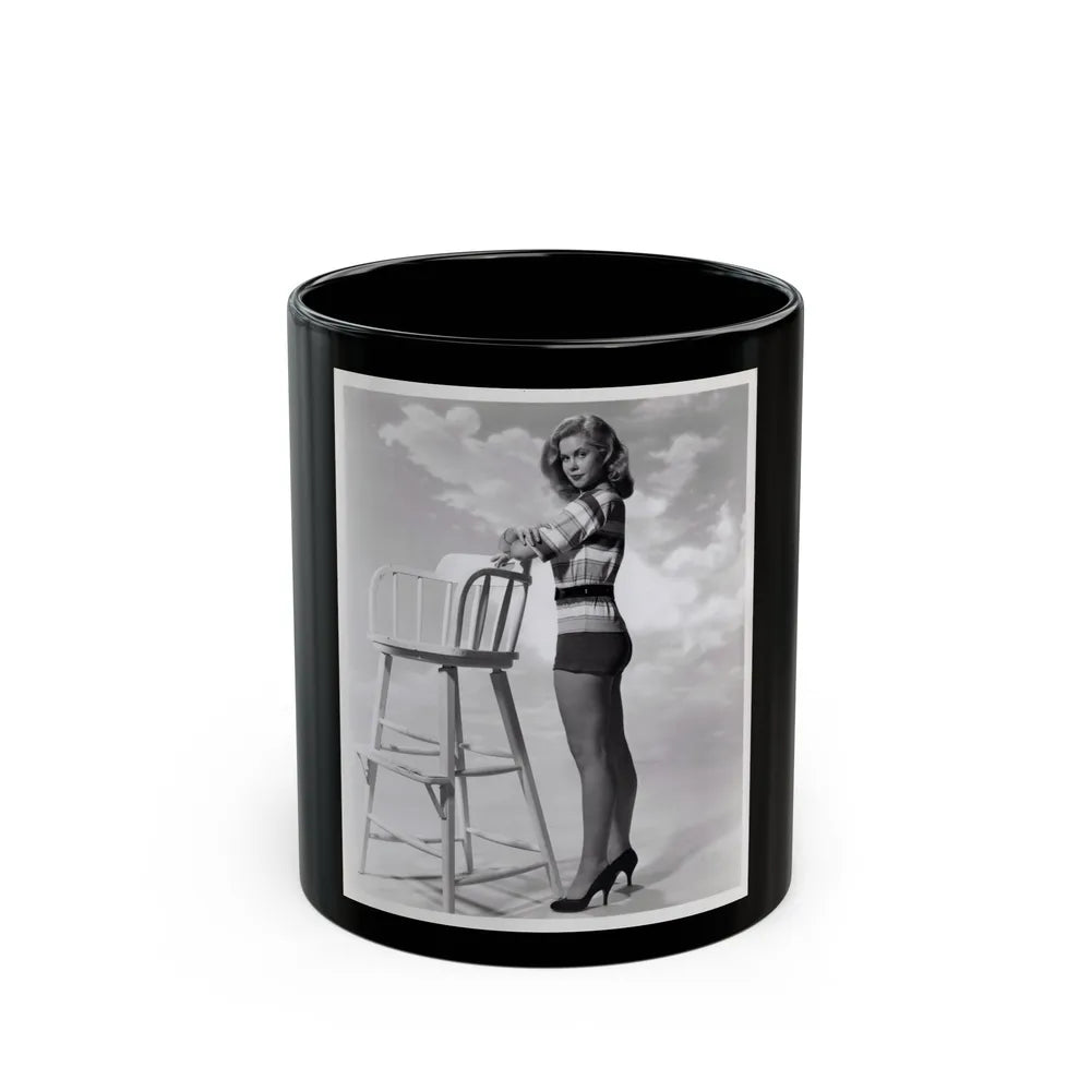 Elizabeth Montgomery #94 (Vintage Female Icon) Black Coffee Mug-11oz-Go Mug Yourself