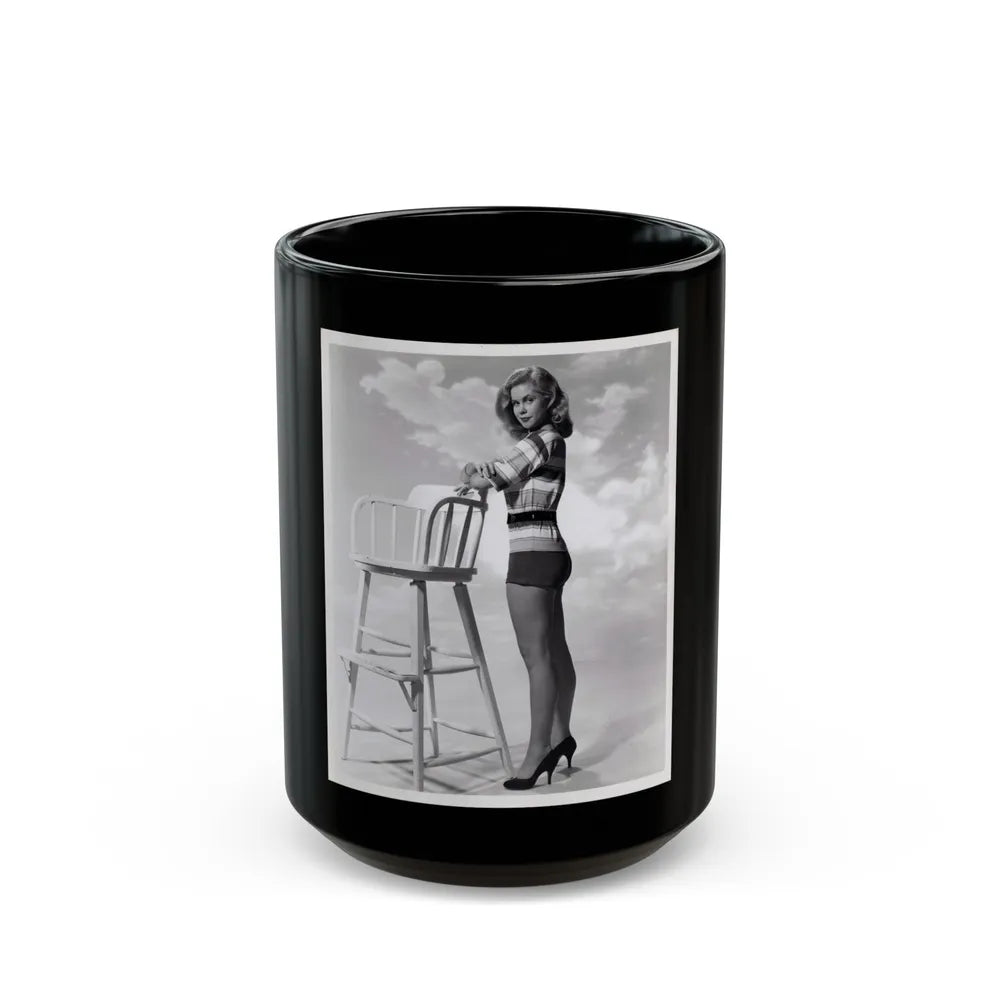 Elizabeth Montgomery #94 (Vintage Female Icon) Black Coffee Mug-15oz-Go Mug Yourself