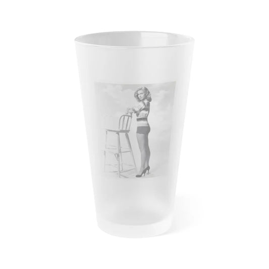 Elizabeth Montgomery #94 (Vintage Female Icon) Frosted Pint Glass 16oz-16oz-Frosted-Go Mug Yourself