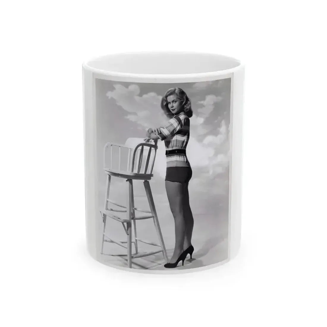 Elizabeth Montgomery #94 (Vintage Female Icon) White Coffee Mug 11oz - Go Mug Yourself