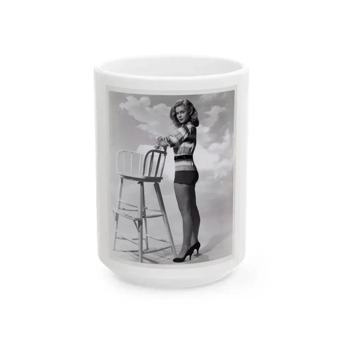 Elizabeth Montgomery #94 (Vintage Female Icon) White Coffee Mug 15oz - Go Mug Yourself