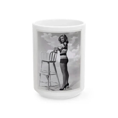 Elizabeth Montgomery #94 (Vintage Female Icon) White Coffee Mug 15oz - Go Mug Yourself