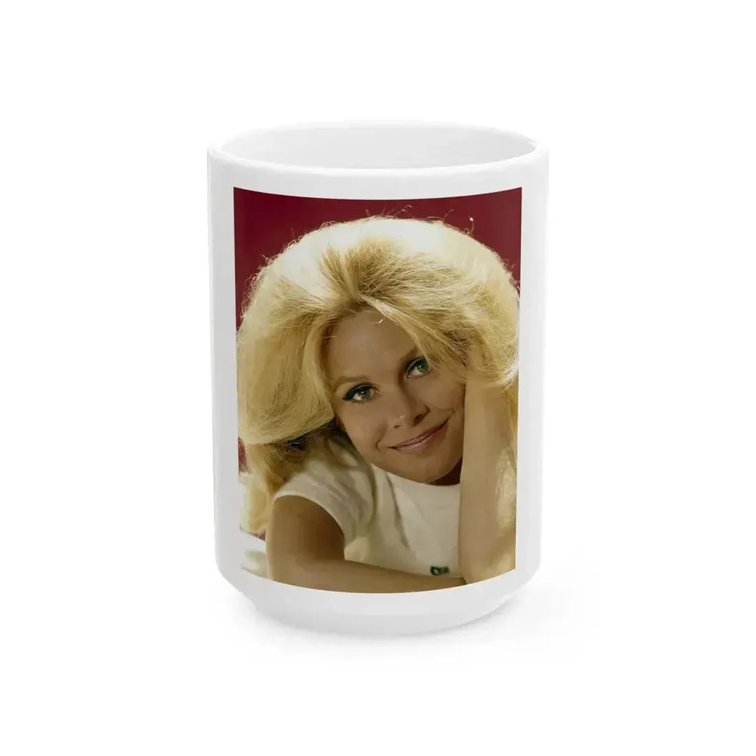Elizabeth Montgomery #99 (Vintage Female Icon) White Coffee Mug 15oz - Go Mug Yourself