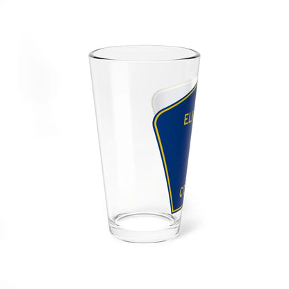 Elkhart County Road 1 IN (Indiana) (Road Sign) Pint Glass 16oz - Go Mug Yourself