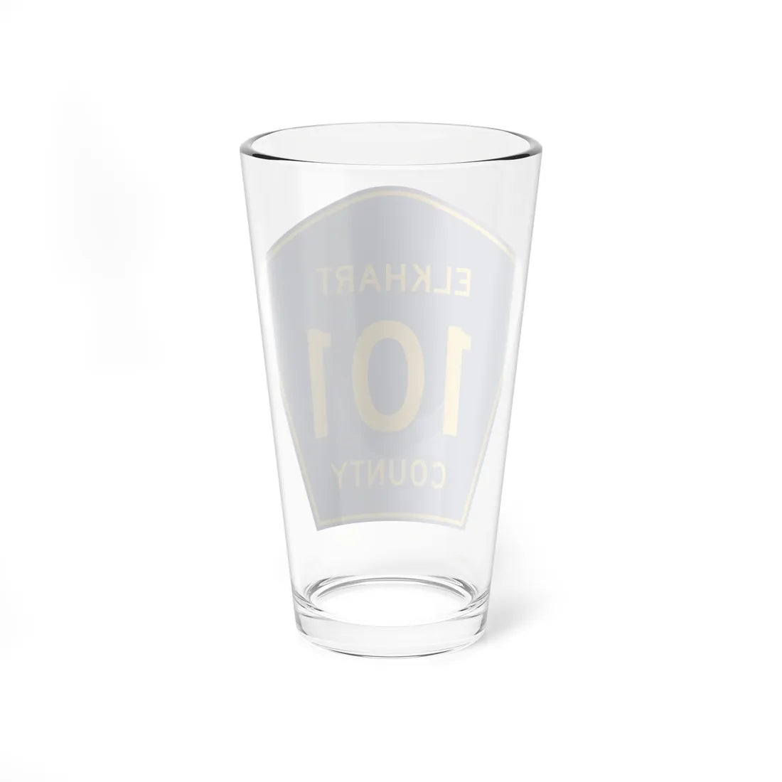 Elkhart County Road 101 IN (Indiana) (Road Sign) Pint Glass 16oz - Go Mug Yourself