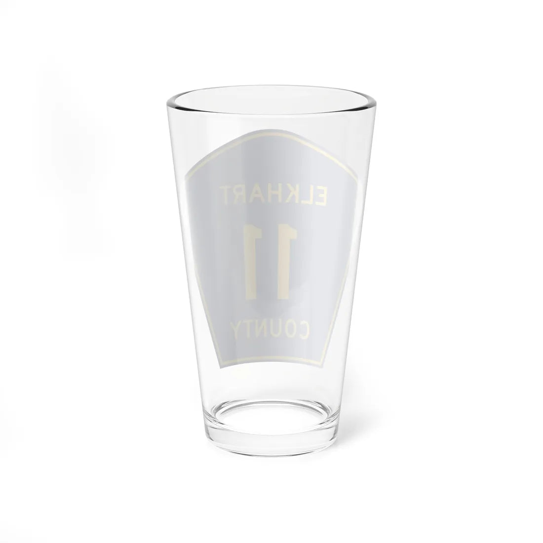 Elkhart County Road 11 IN (Indiana) (Road Sign) Pint Glass 16oz - Go Mug Yourself