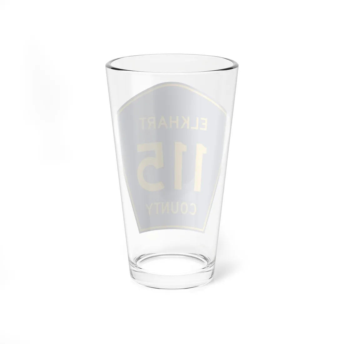 Elkhart County Road 115 IN (Indiana) (Road Sign) Pint Glass 16oz - Go Mug Yourself