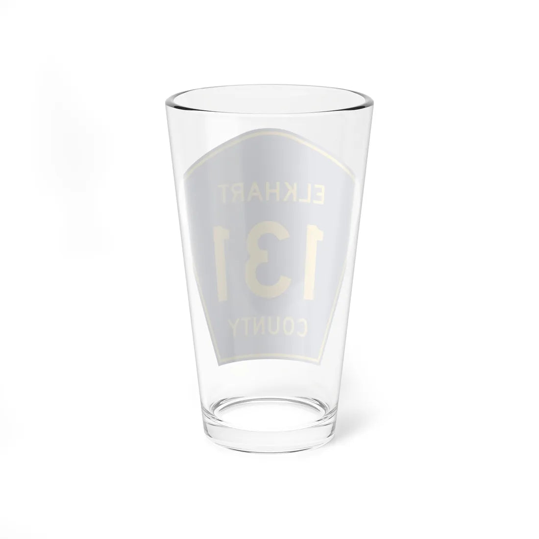 Elkhart County Road 131 IN (Indiana) (Road Sign) Pint Glass 16oz - Go Mug Yourself