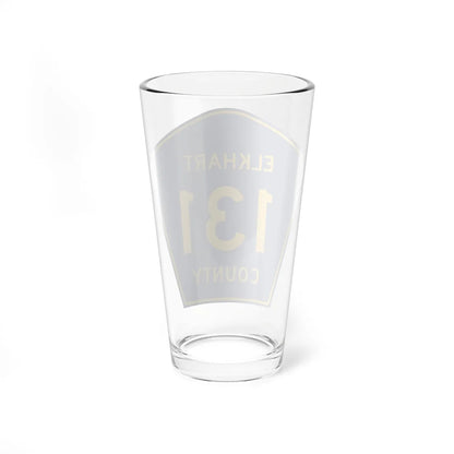 Elkhart County Road 131 IN (Indiana) (Road Sign) Pint Glass 16oz - Go Mug Yourself
