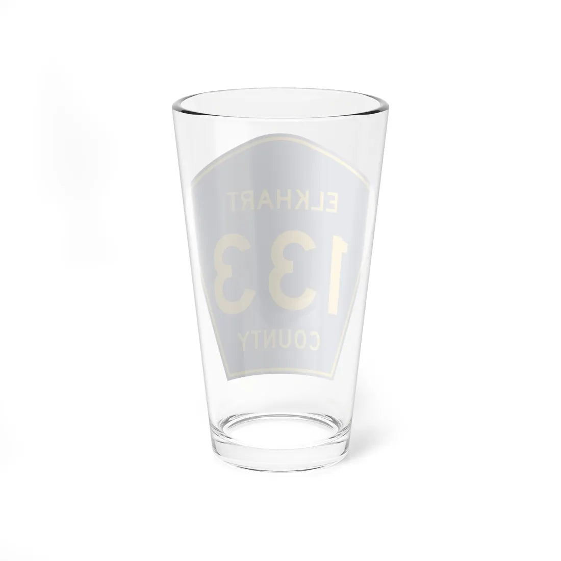 Elkhart County Road 133 IN (Indiana) (Road Sign) Pint Glass 16oz - Go Mug Yourself