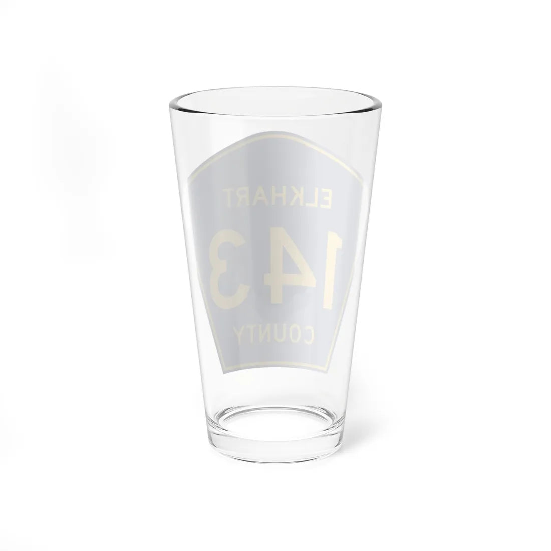 Elkhart County Road 143 IN (Indiana) (Road Sign) Pint Glass 16oz - Go Mug Yourself