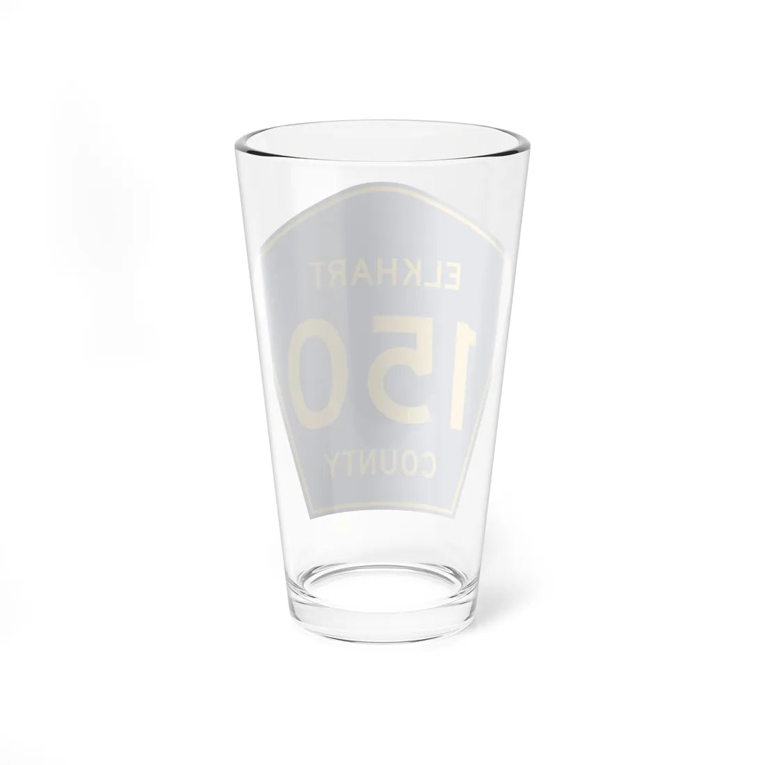 Elkhart County Road 150 IN (Indiana) (Road Sign) Pint Glass 16oz - Go Mug Yourself