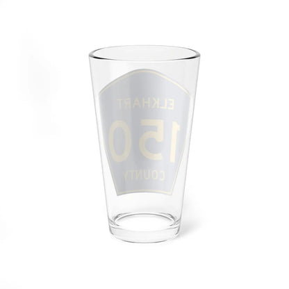 Elkhart County Road 150 IN (Indiana) (Road Sign) Pint Glass 16oz - Go Mug Yourself