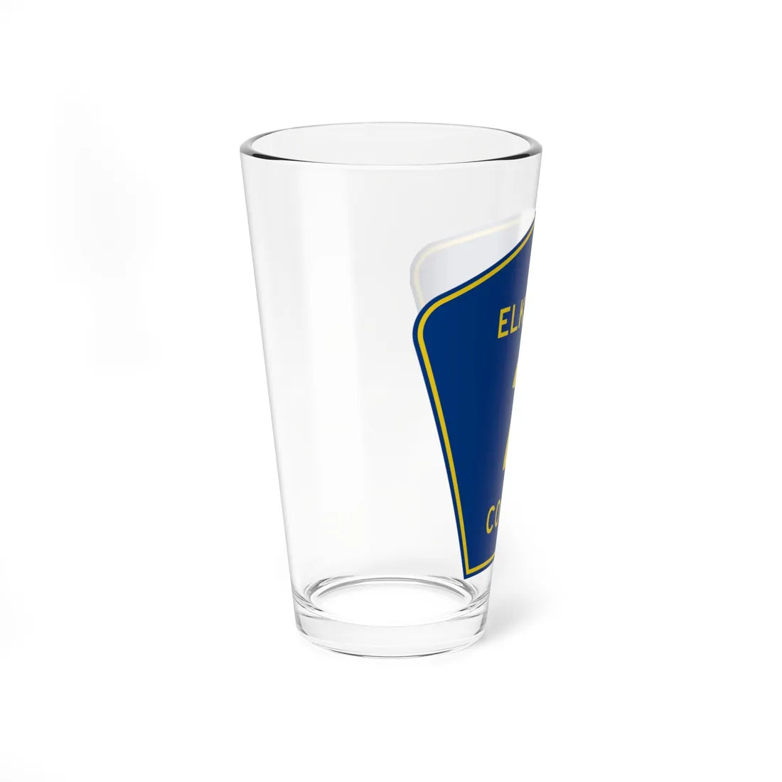 Elkhart County Road 2 IN (Indiana) (Road Sign) Pint Glass 16oz - Go Mug Yourself