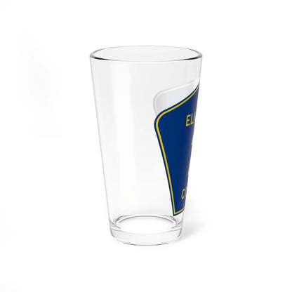 Elkhart County Road 2 IN (Indiana) (Road Sign) Pint Glass 16oz - Go Mug Yourself
