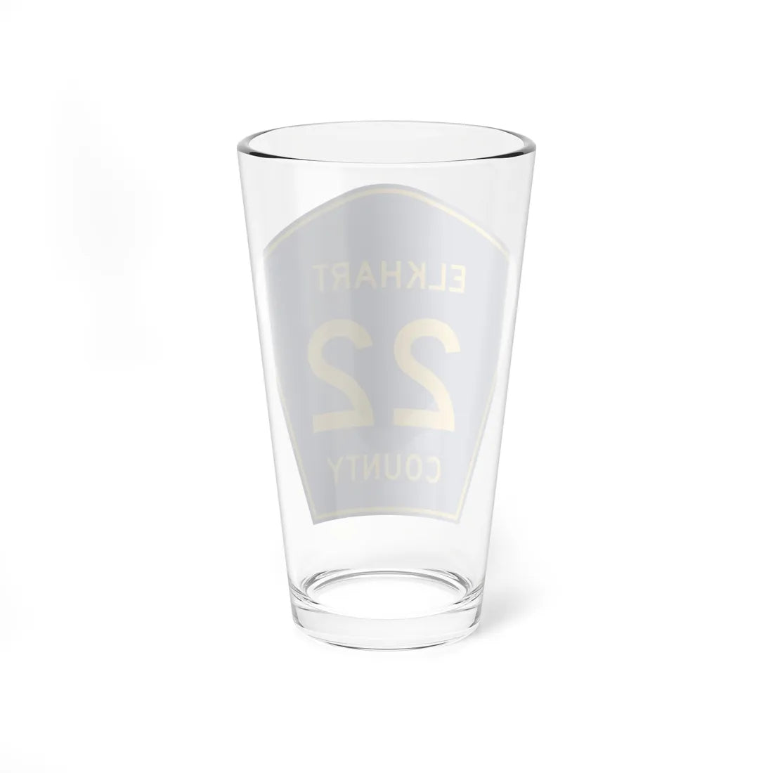 Elkhart County Road 22 IN (Indiana) (Road Sign) Pint Glass 16oz - Go Mug Yourself