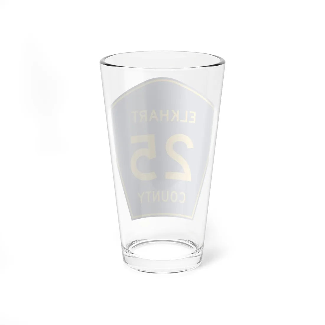 Elkhart County Road 25 IN (Indiana) (Road Sign) Pint Glass 16oz - Go Mug Yourself