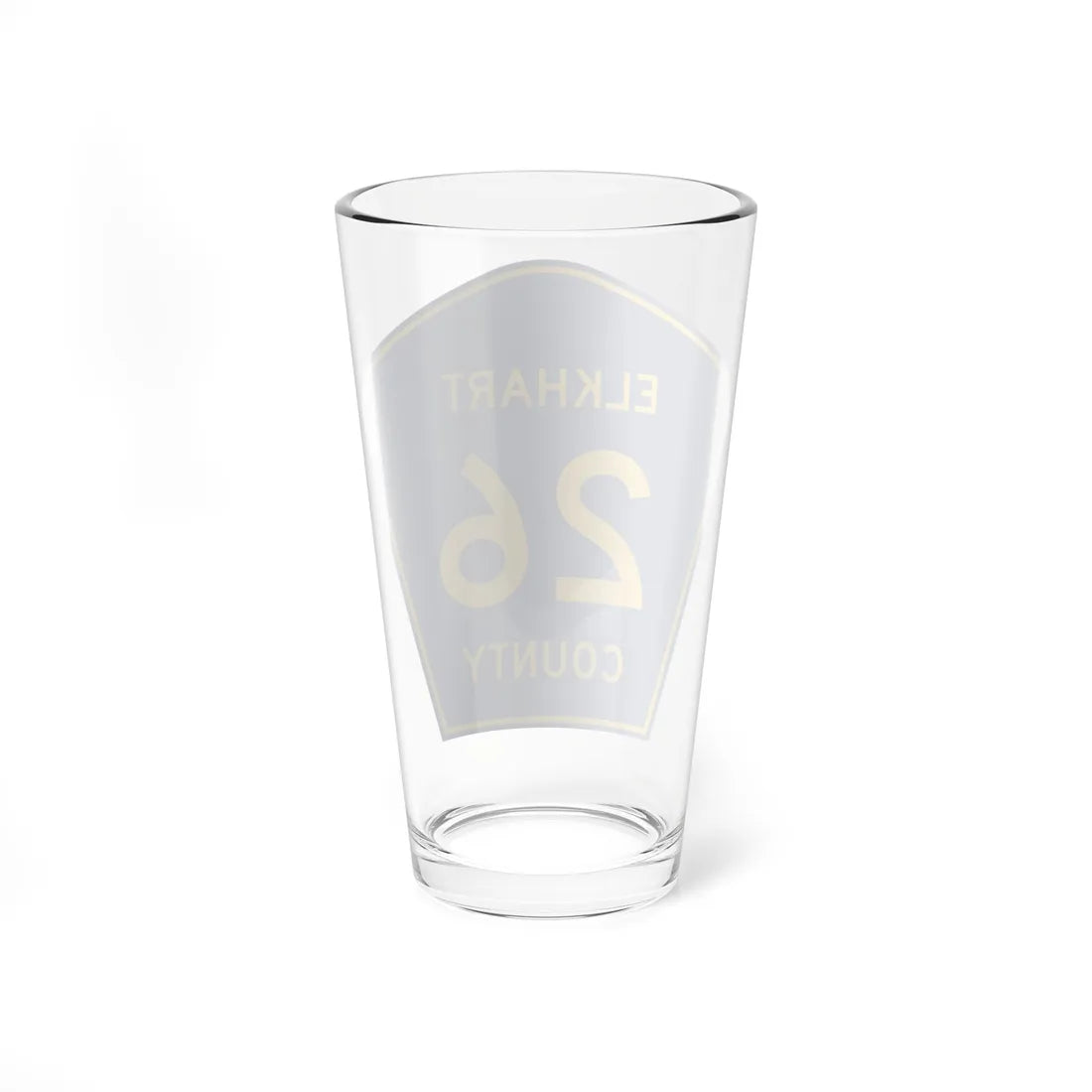 Elkhart County Road 26 IN (Indiana) (Road Sign) Pint Glass 16oz - Go Mug Yourself