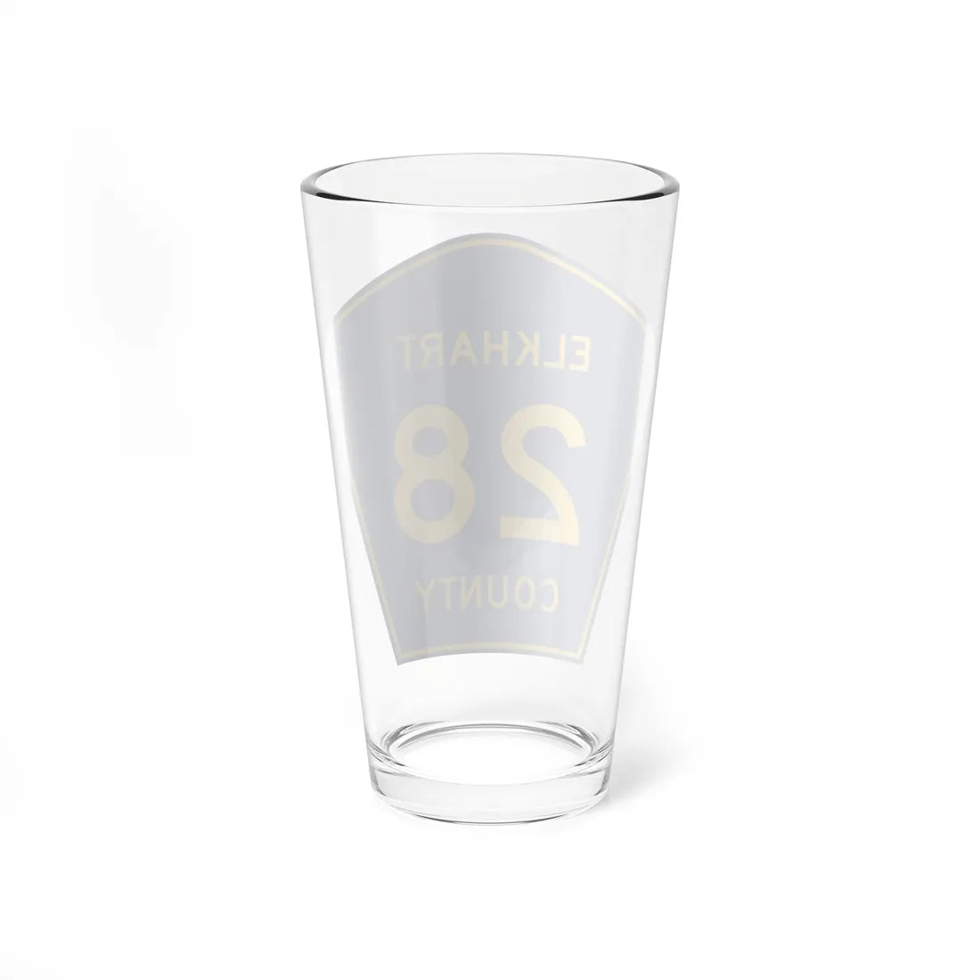 Elkhart County Road 28 IN (Indiana) (Road Sign) Pint Glass 16oz - Go Mug Yourself