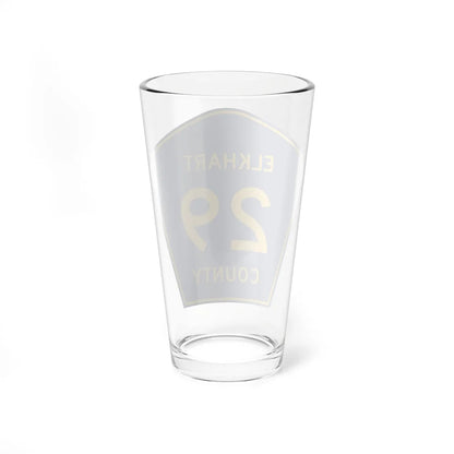 Elkhart County Road 29 IN (Indiana) (Road Sign) Pint Glass 16oz - Go Mug Yourself