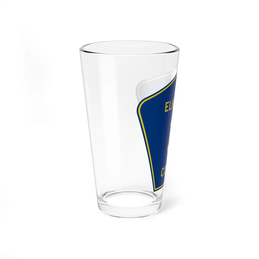 Elkhart County Road 3 IN (Indiana) (Road Sign) Pint Glass 16oz - Go Mug Yourself