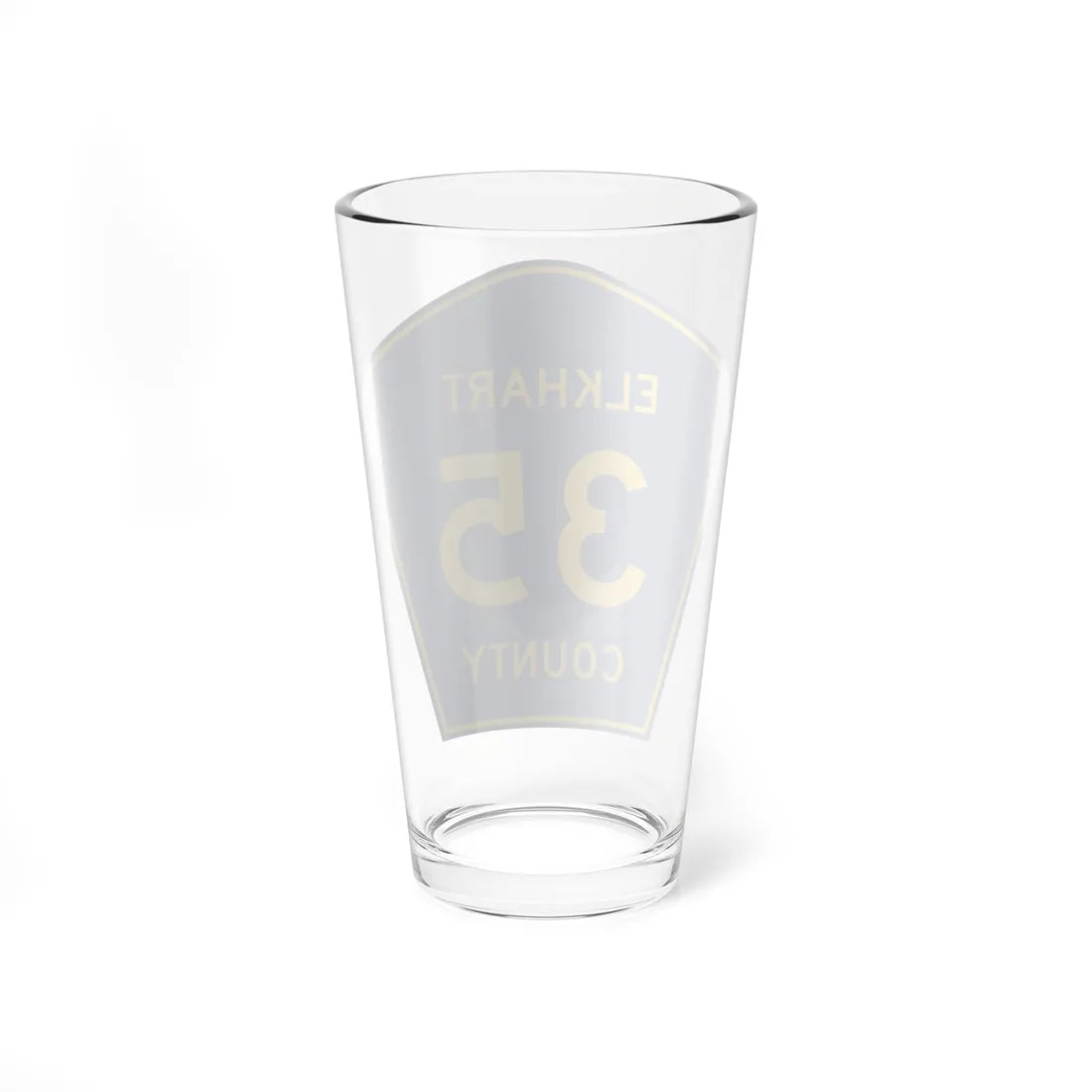 Elkhart County Road 35 IN (Indiana) (Road Sign) Pint Glass 16oz - Go Mug Yourself