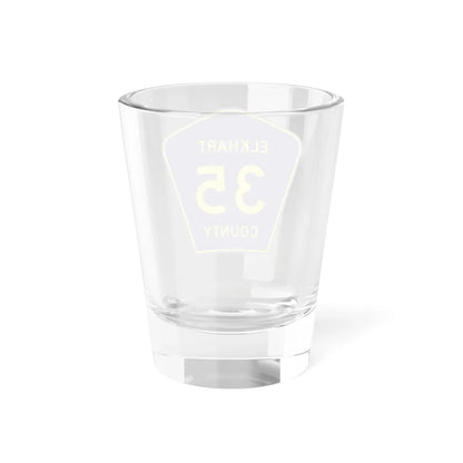 Elkhart County Road 35 IN (Indiana) (Road Sign) Shot Glass 1.5oz - Go Mug Yourself