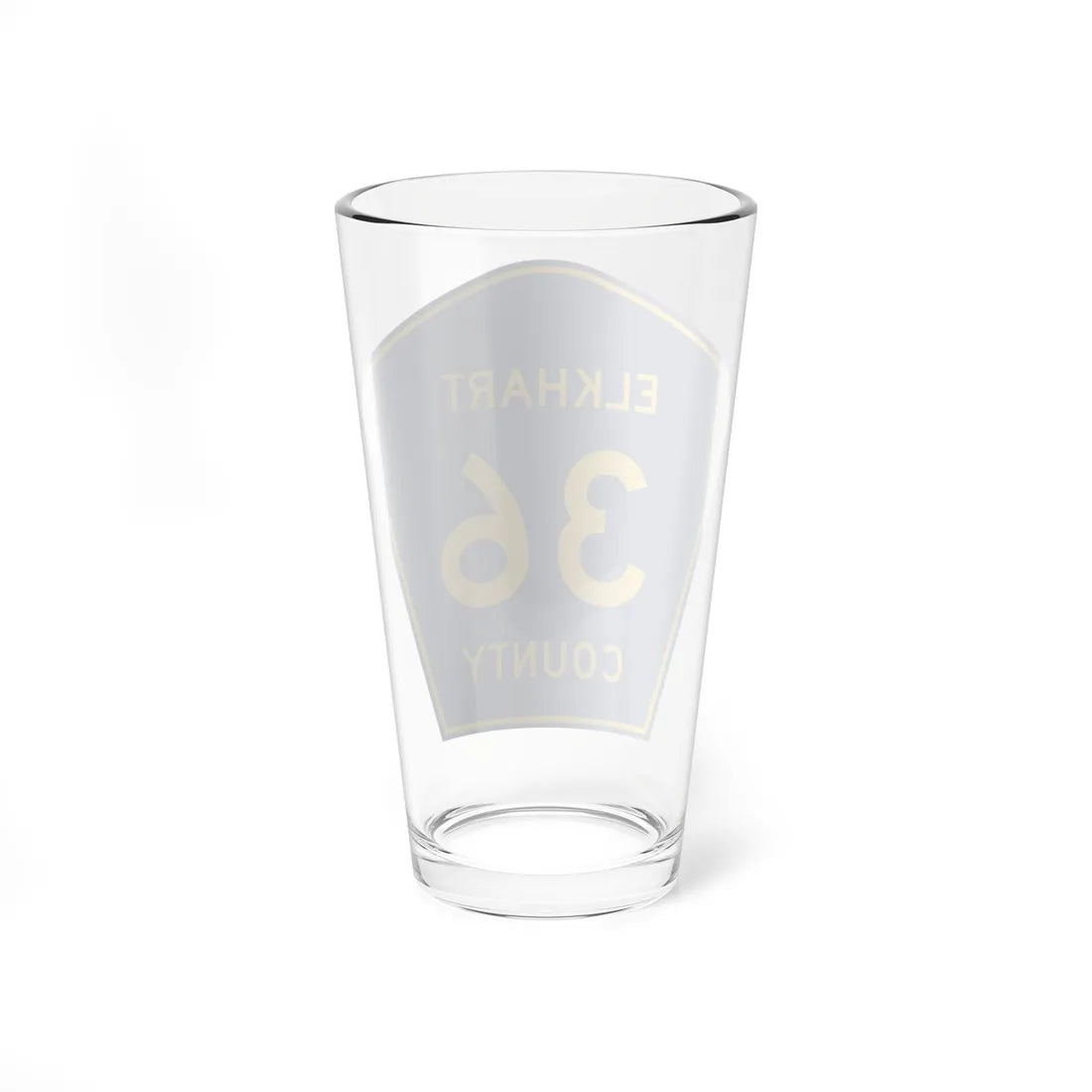 Elkhart County Road 36 IN (Indiana) (Road Sign) Pint Glass 16oz - Go Mug Yourself